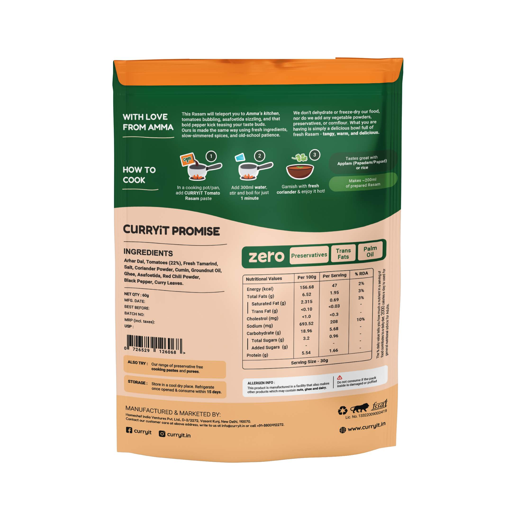 amma style tomato rasam - combo pack
