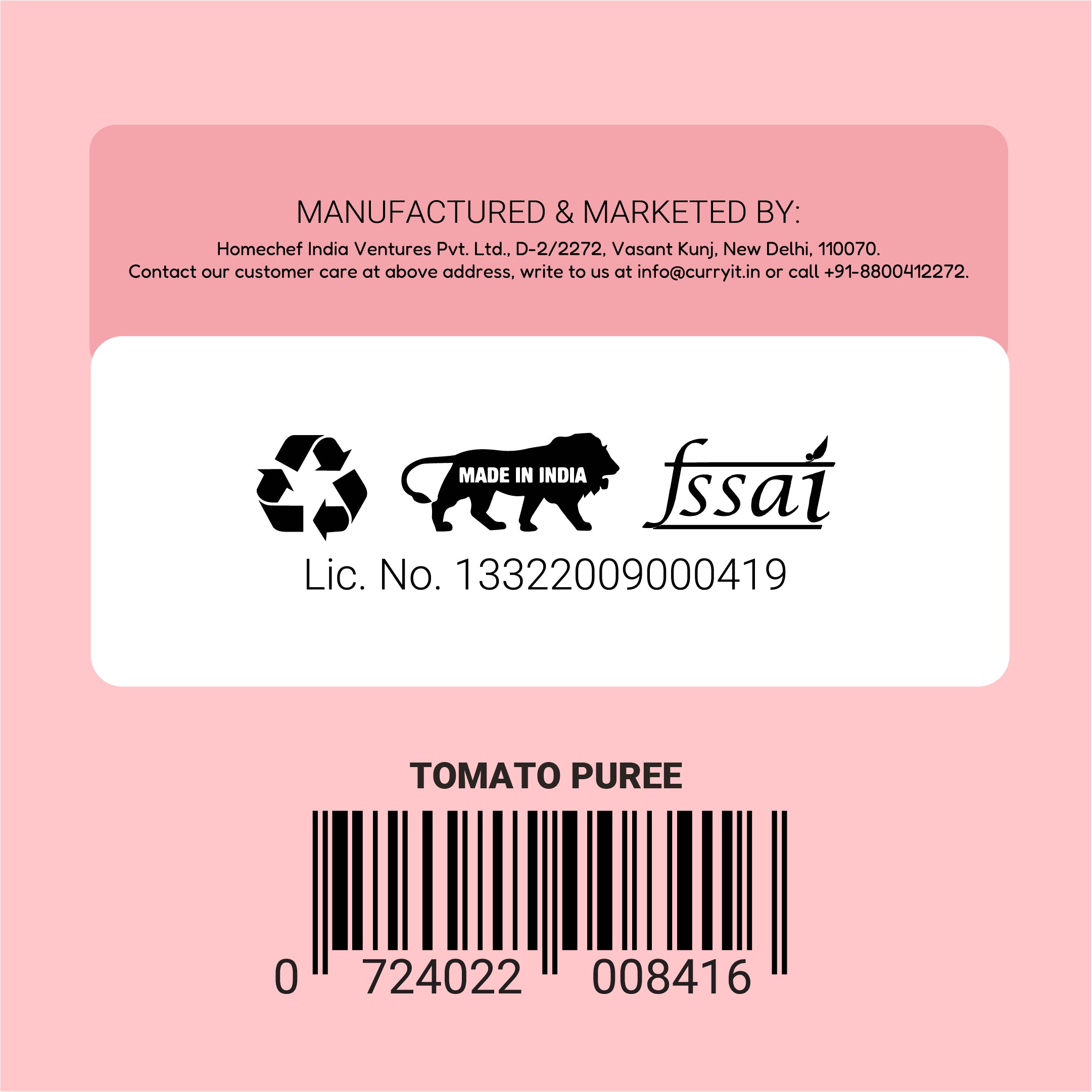 preservative free tomato purée - combo pack