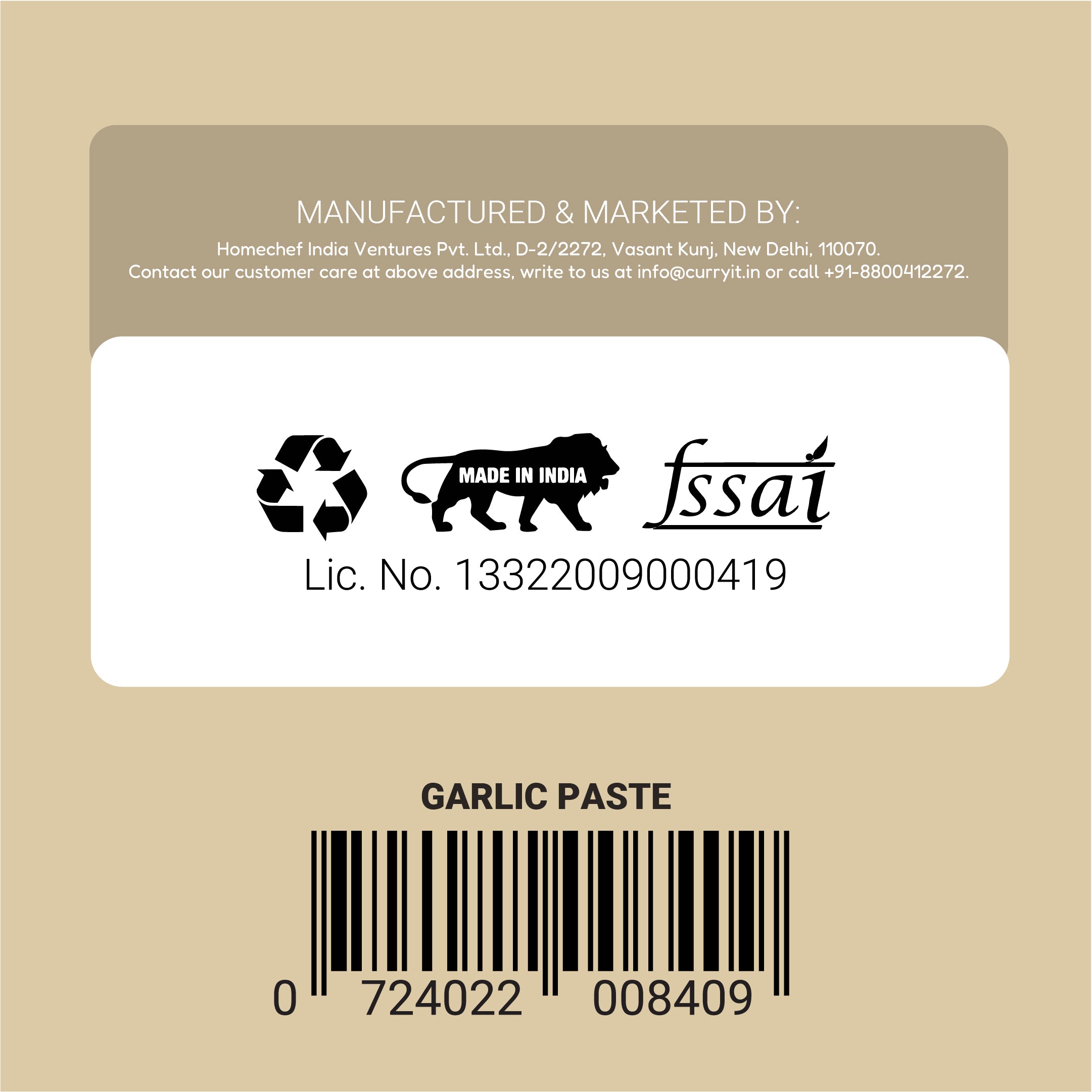 preservative free garlic paste - combo pack