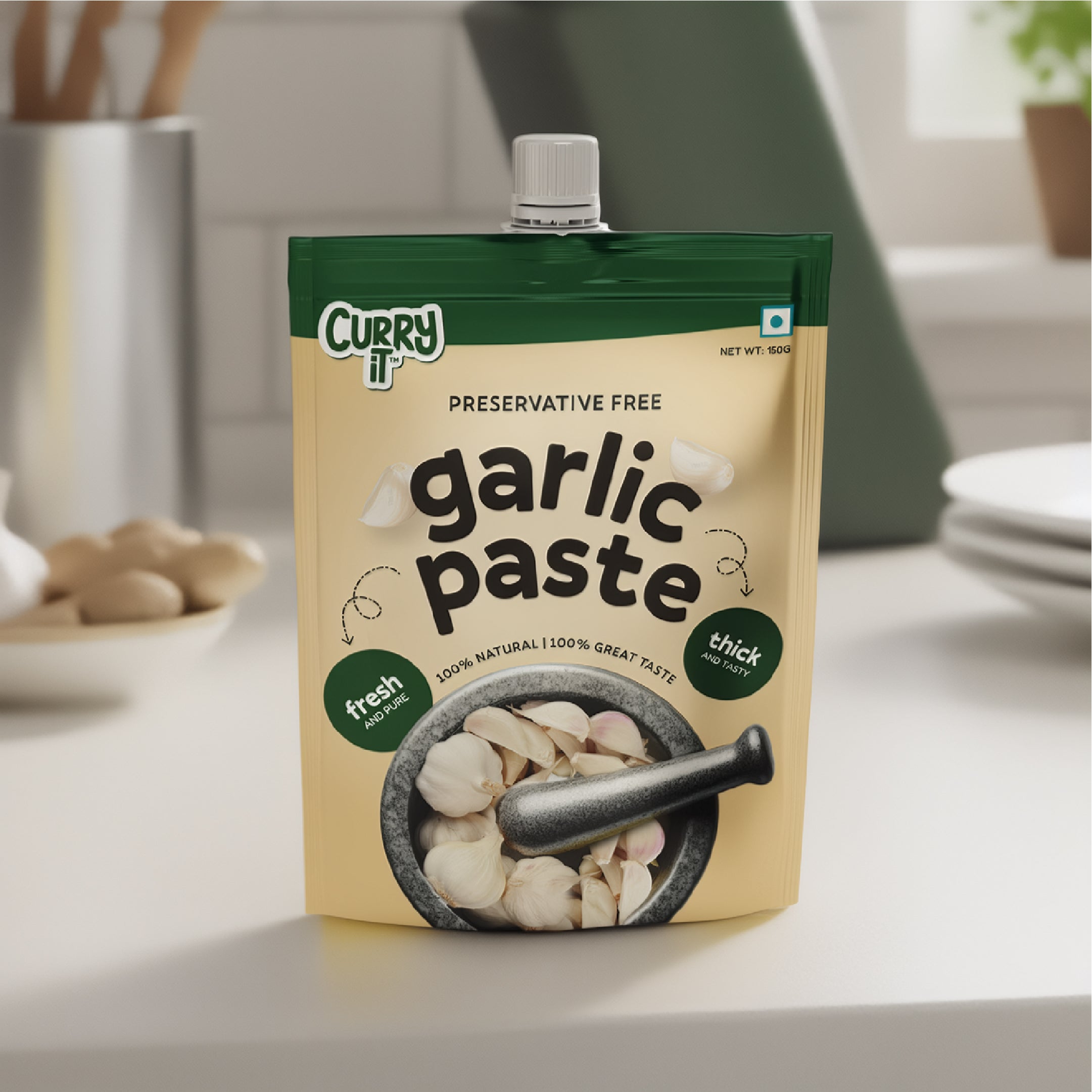 preservative free garlic paste - combo pack