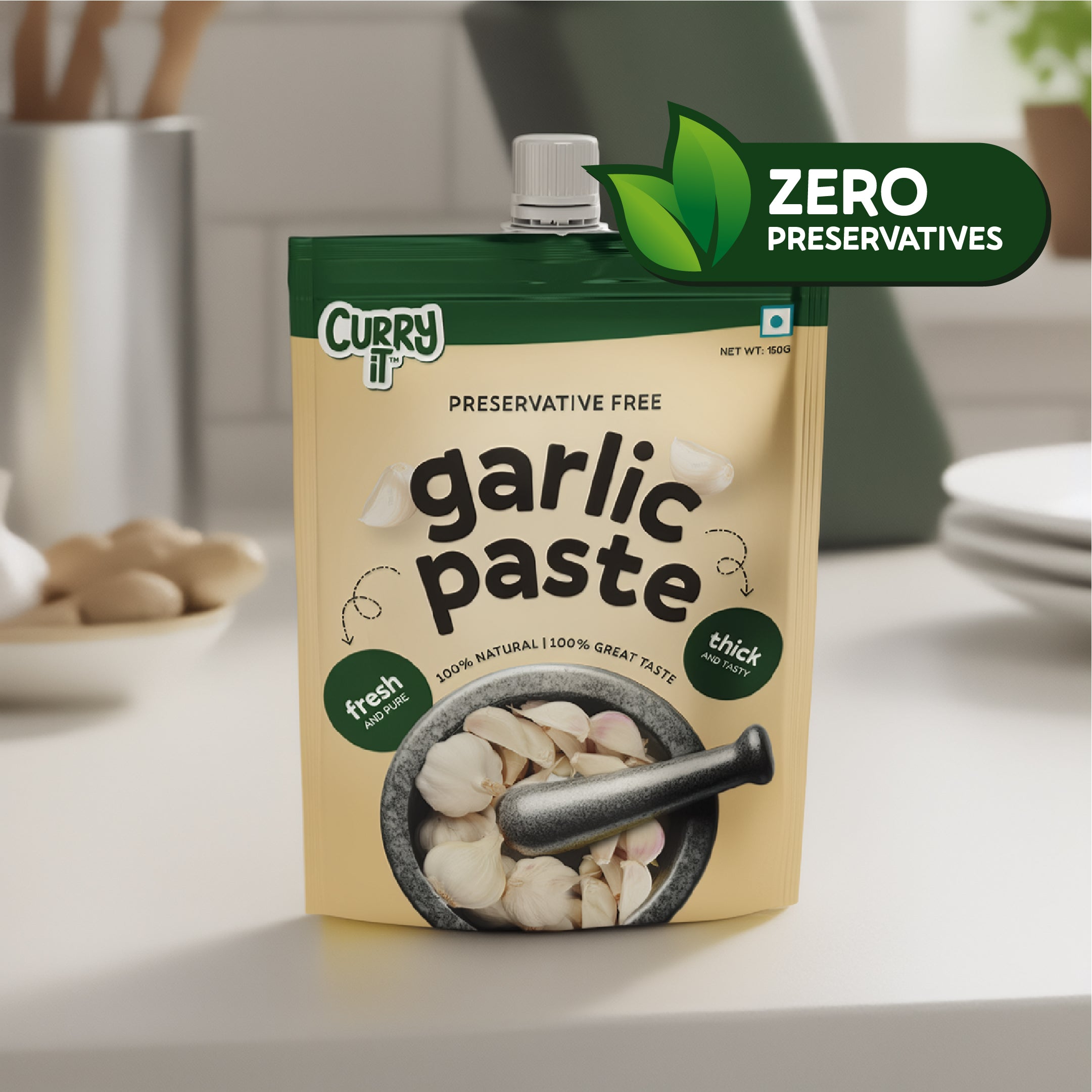 preservative free garlic paste - combo pack