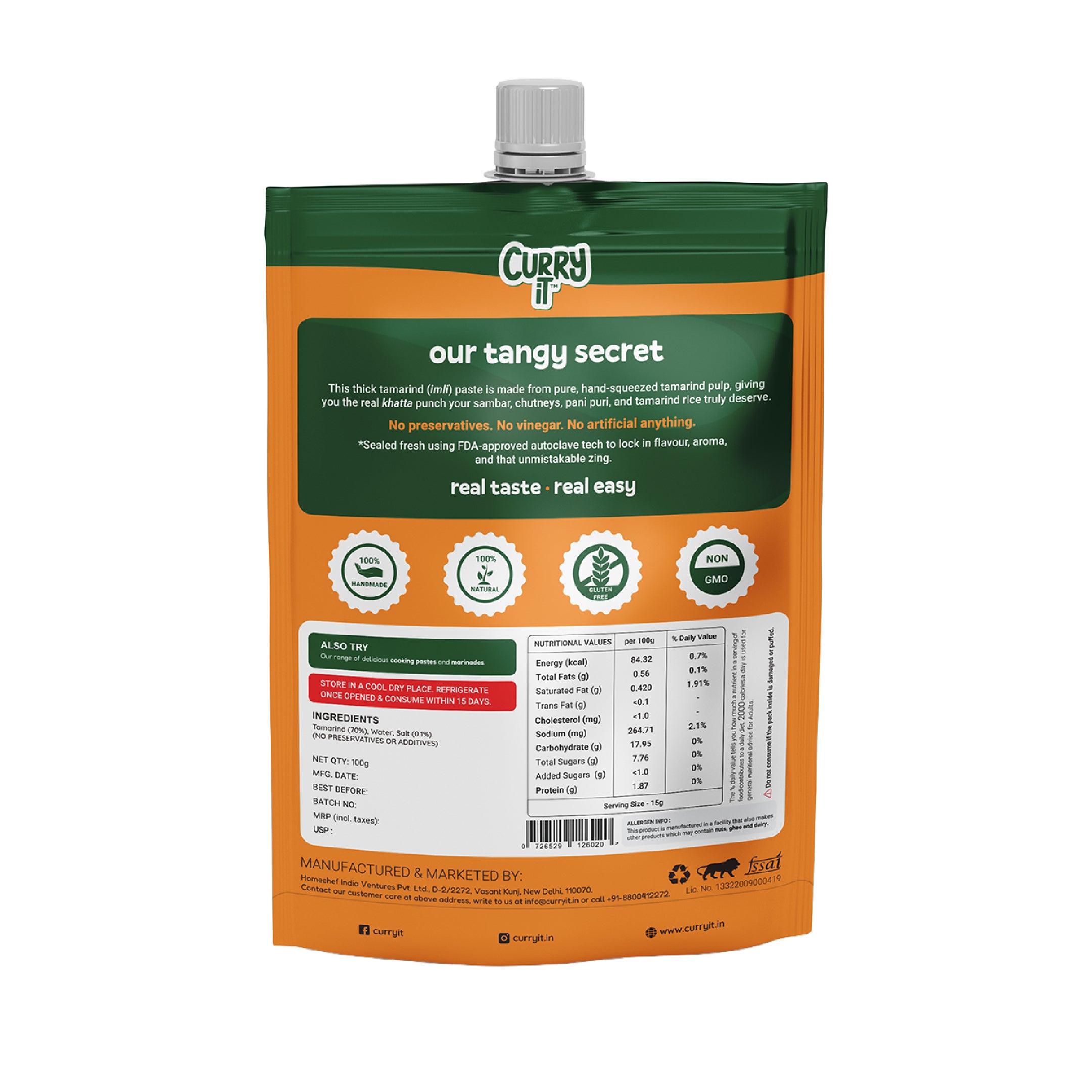 preservative free tamarind paste - combo pack