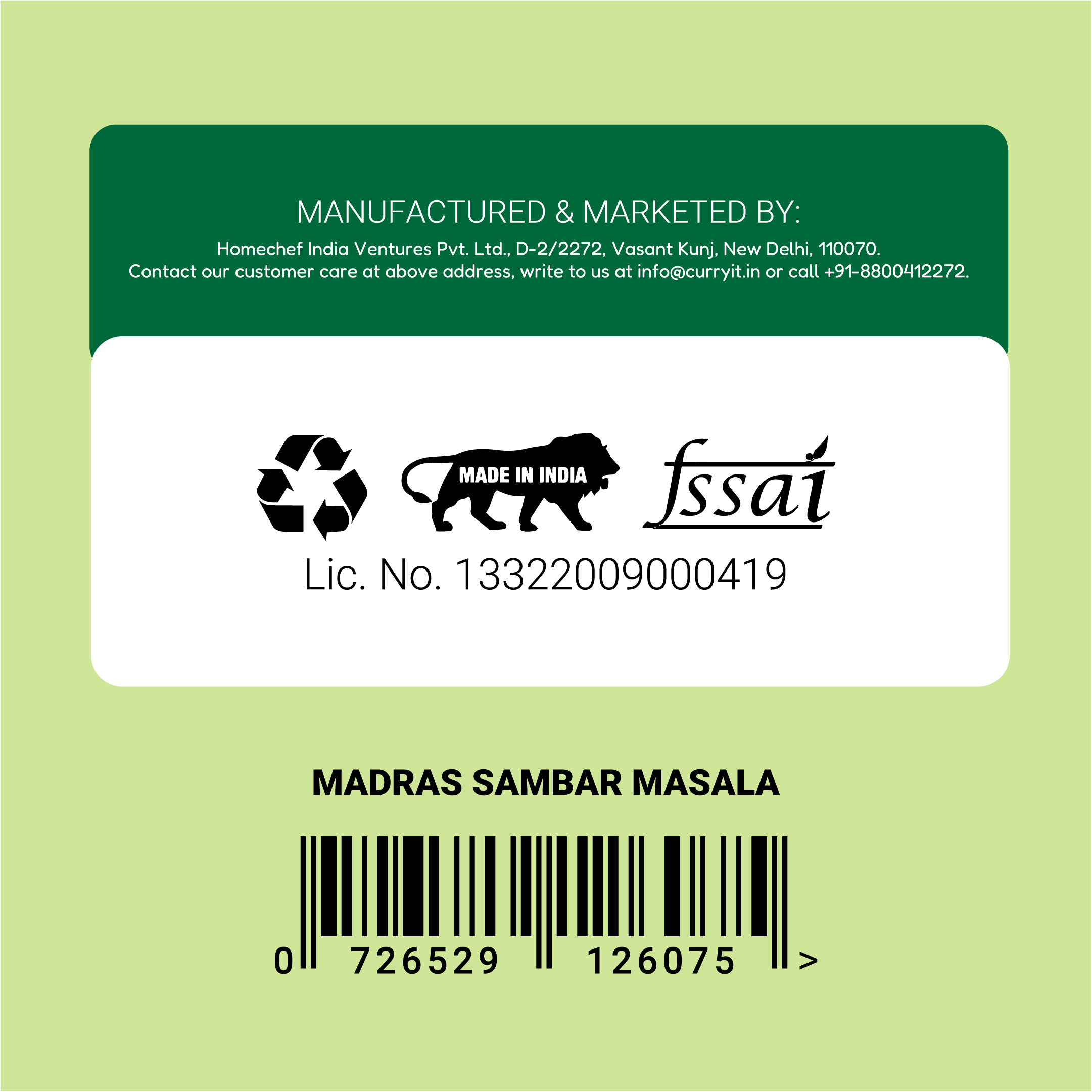 madras sambar masala