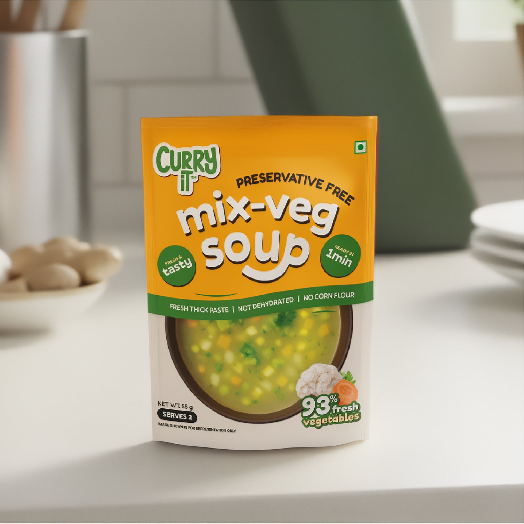 preservative free mix veg soup - combo pack