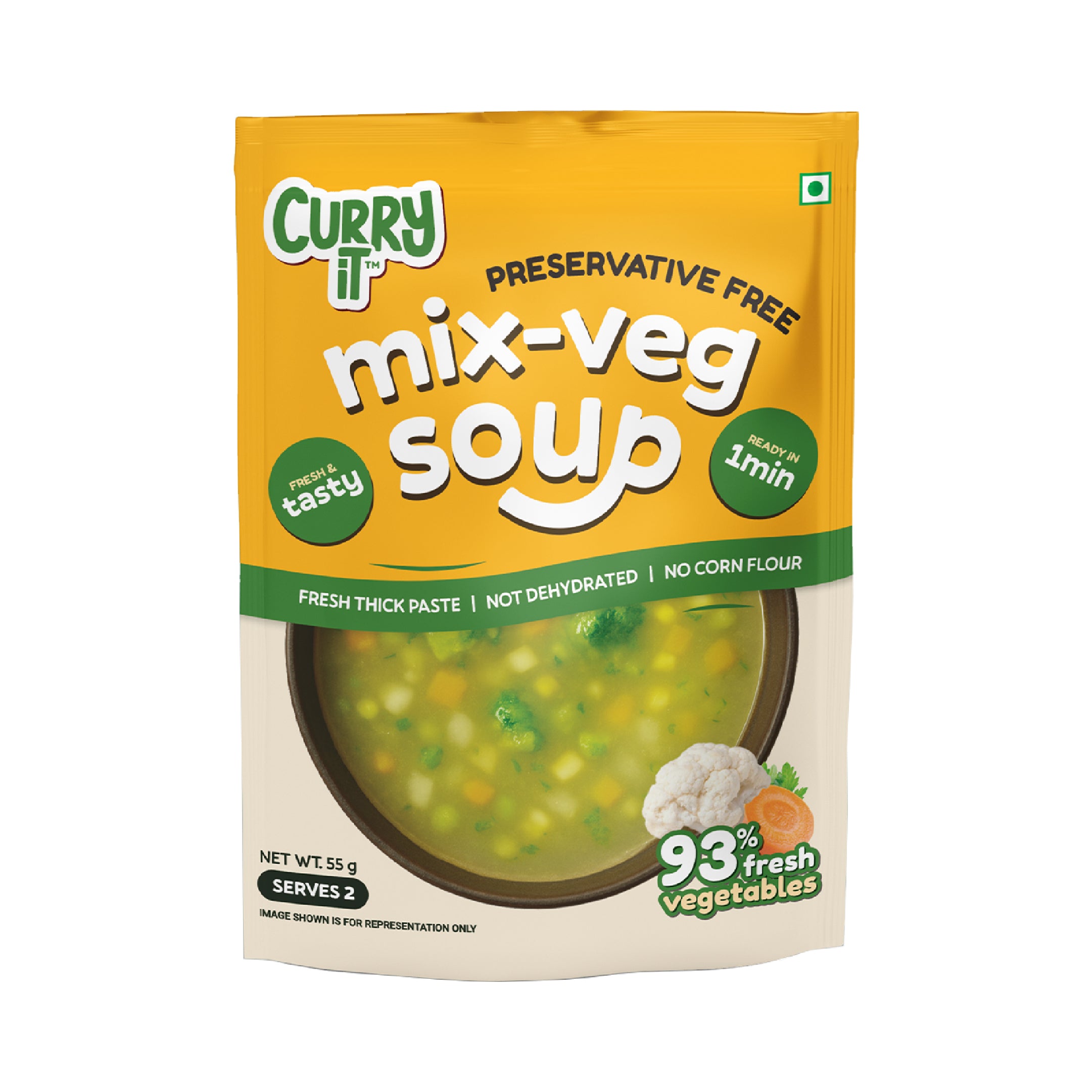preservative free mix veg soup - combo pack