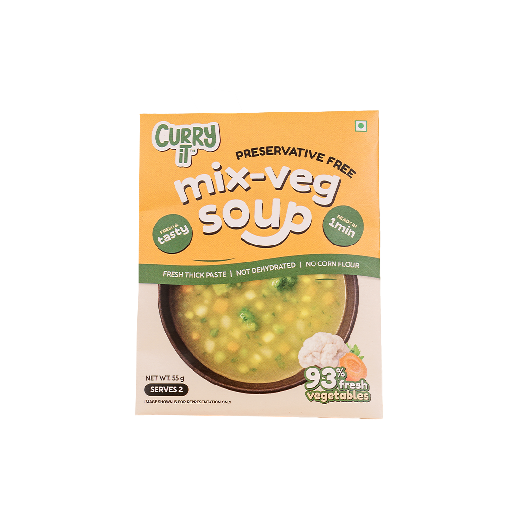 preservative free mix veg soup - combo pack