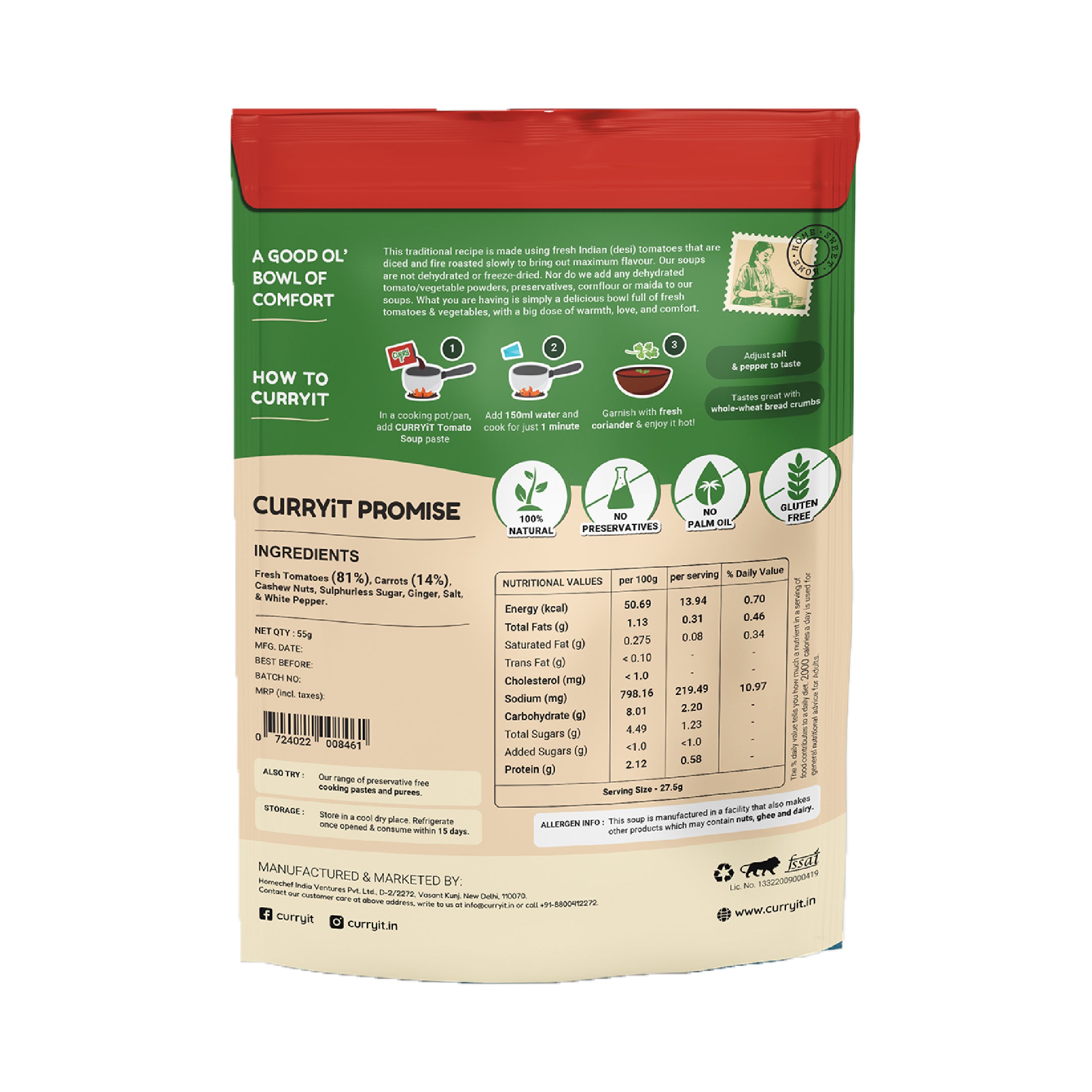 preservative free tomato soup - combo pack