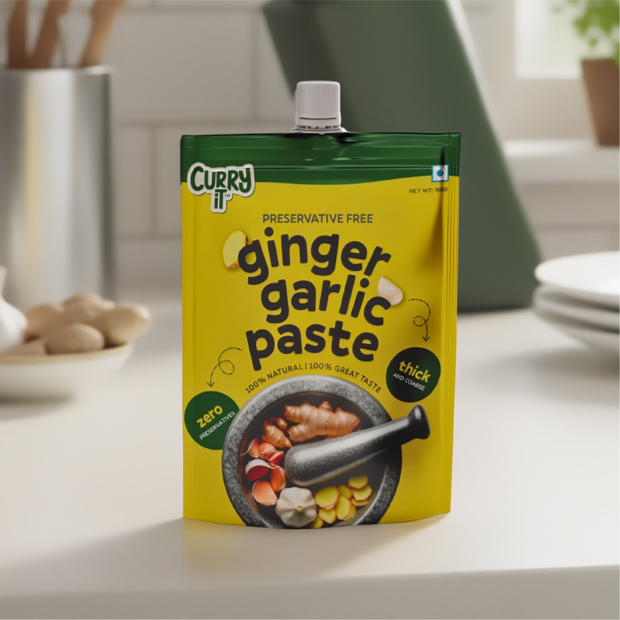 preservative free ginger garlic paste - combo pack
