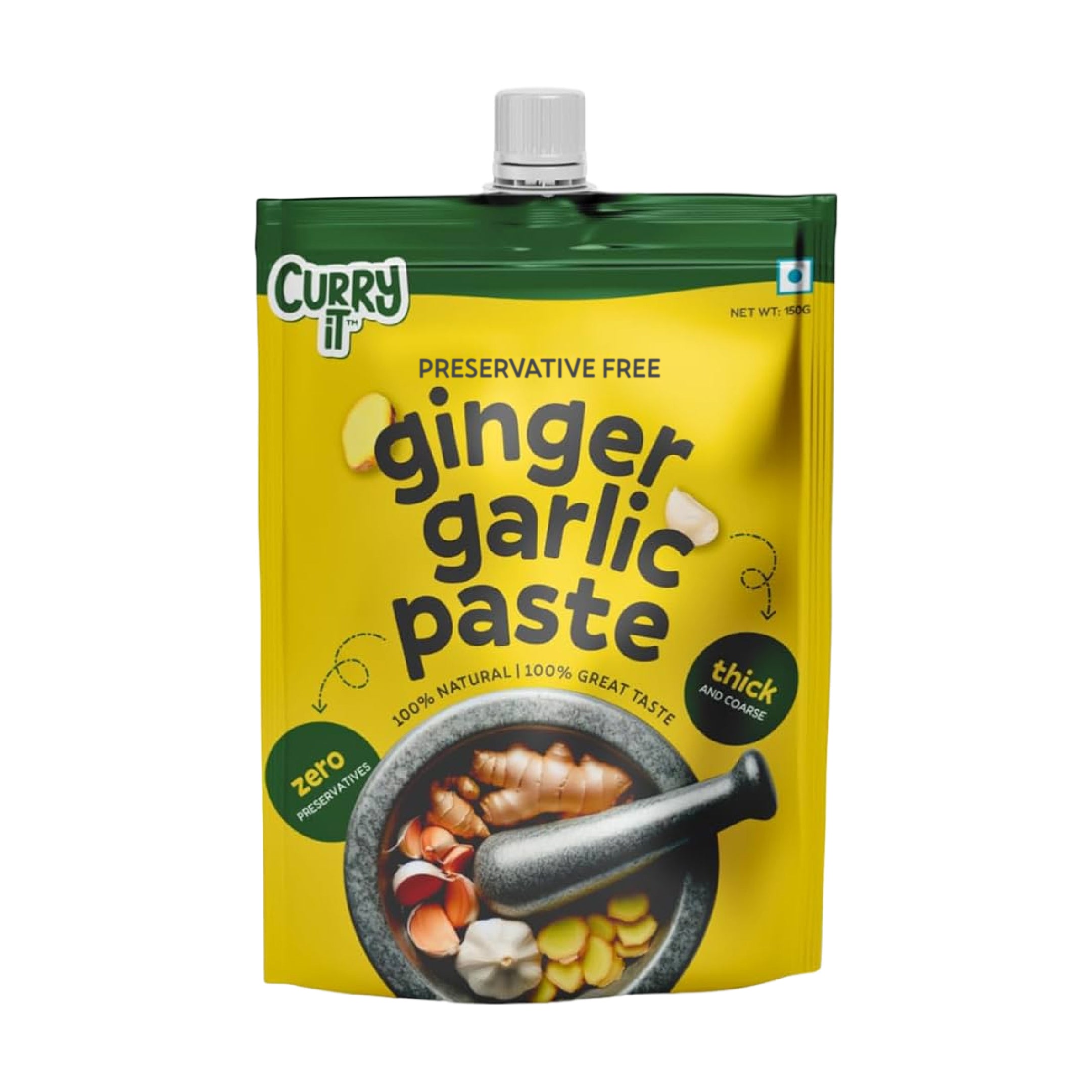 preservative free ginger garlic paste - combo pack