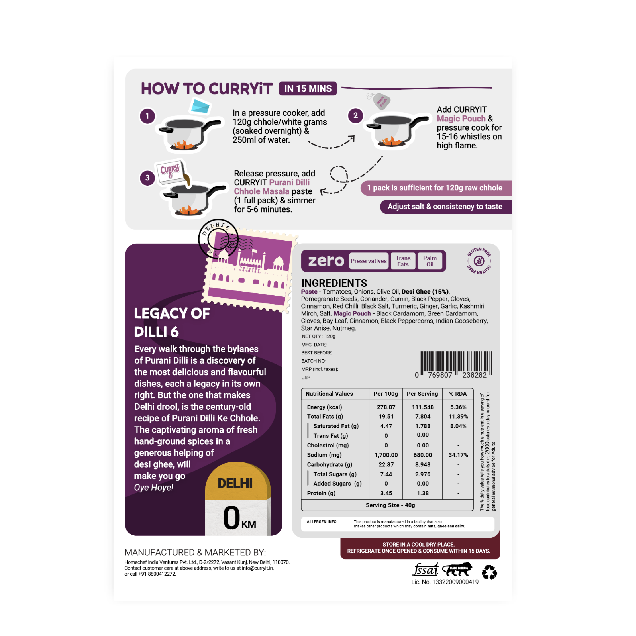 purani dilli chhole masala