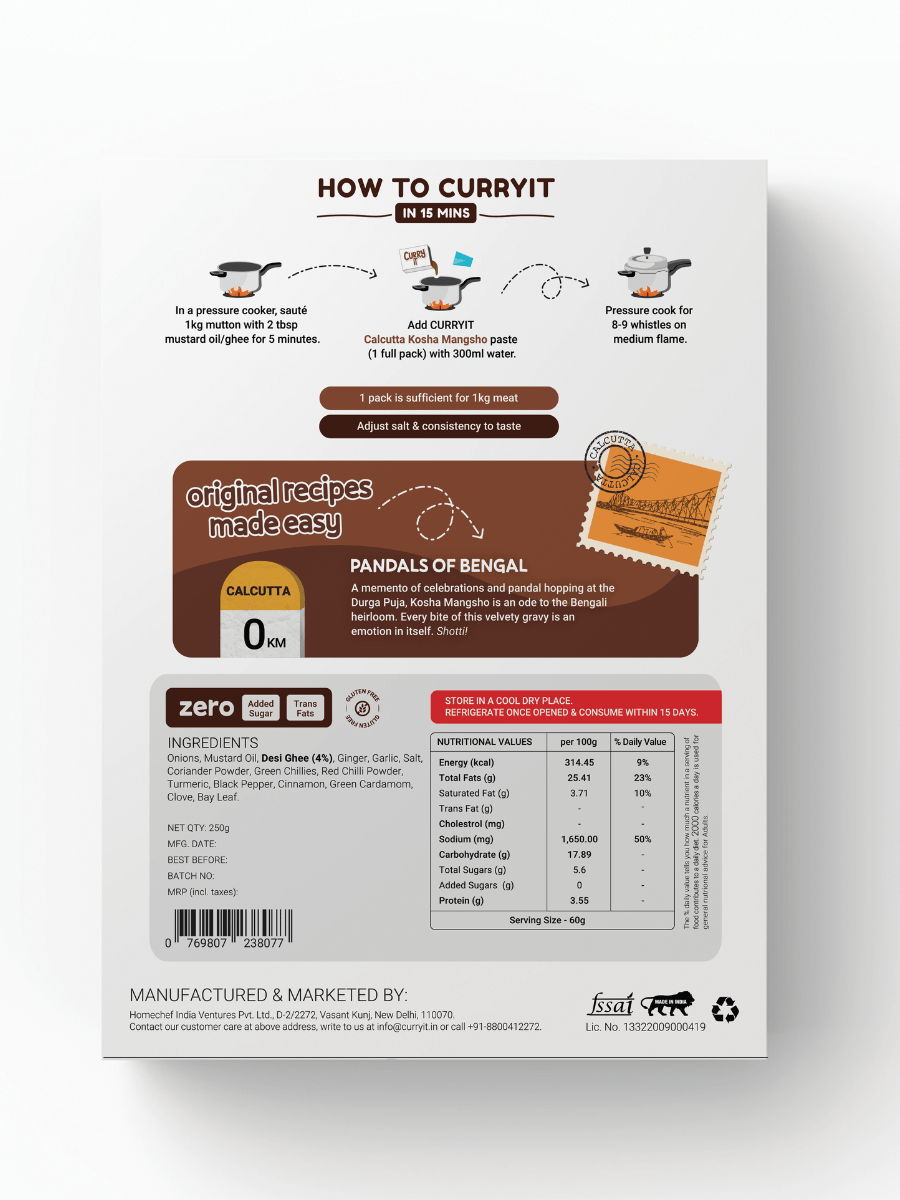 calcutta kosha mangsho - 250g